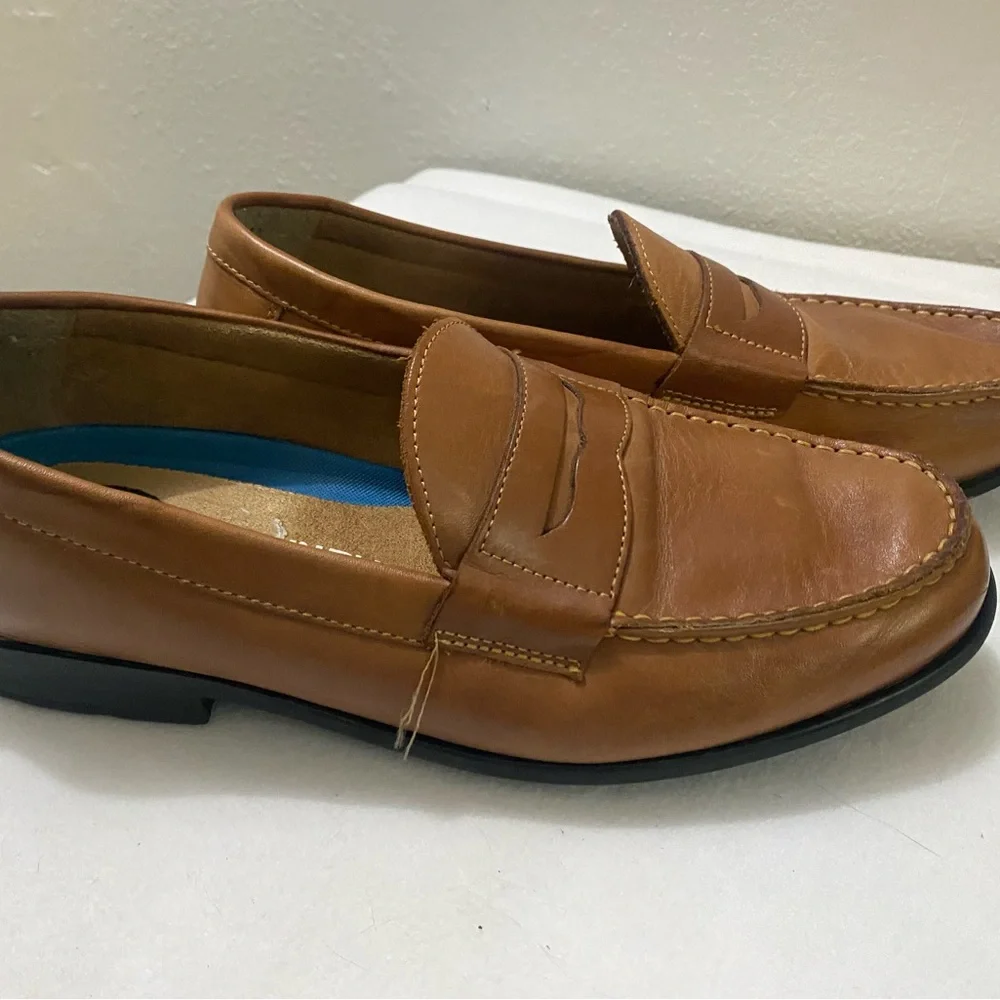 Nunn Bush Men's Tan Leather‎ Loafers Slip-Ons Size 9.5 Memory Foam